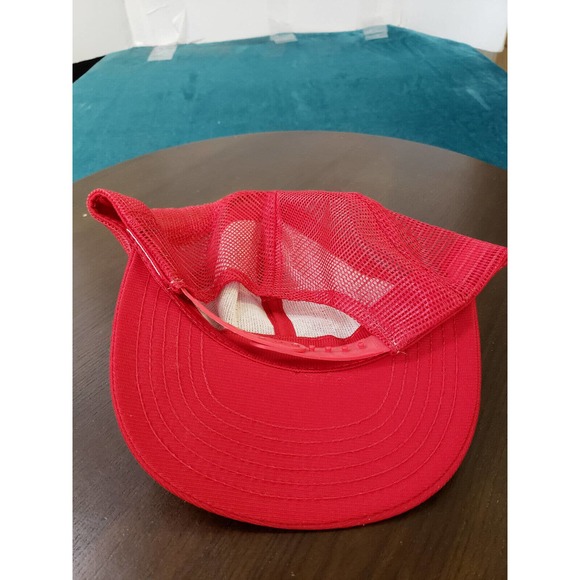 VINTAGE Safety Kleen Hat Cap One Size Red Adjustable Snapback Adult Cotton USA - Picture 7 of 8